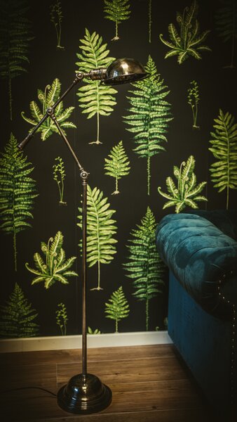 Velká stojací lampa JENNIFER Barva: spálená černá