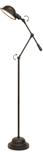 Velká stojací lampa JENNIFER Barva: spálená černá