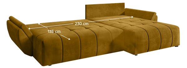 KONDELA Univerzální sedací souprava, hořčičná, BELDA ROH