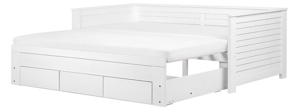 Rozkládací postel 91 cm CAJUN (s roštem) (bílá). 1007189