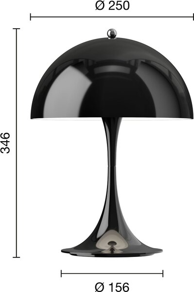 Louis Poulsen 5744173052 Bezdrátová lampa Panthella 250 v3, vínová