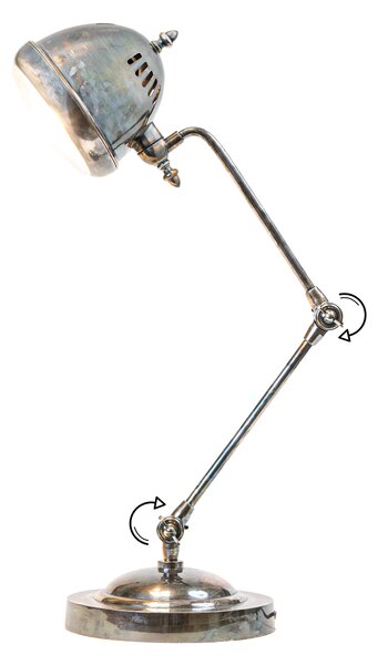 Retro stolní lampa BUGSY - poslední kus Barva: stříbrná
