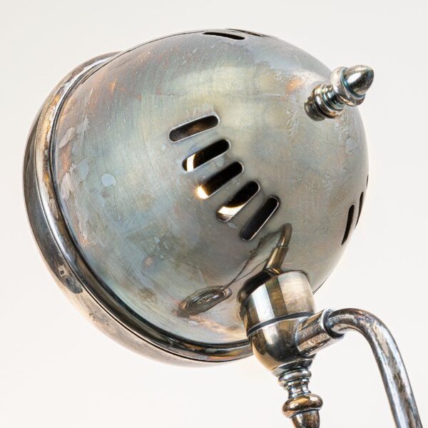 Retro stolní lampa BUGSY - poslední kus Barva: stříbrná