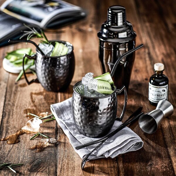 MOSCOW MULE Hrnek tepaný 470 ml - černá