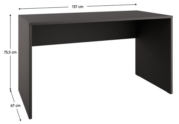KONDELA PC stůl, antracit, ADAPO ADP03