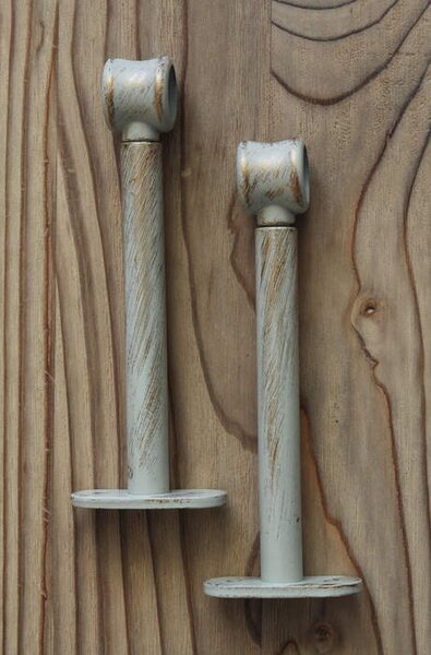 Kovová konzole jednoduchá - 15 cm - béžová