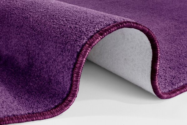 Hanse Home, Kusový koberec Nasty 101150 Purple kruh, 133x133 (průměr) kruh, fialová, chodba / předsíň