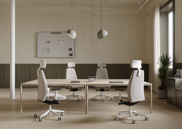 LD SEATING - Kancelářská židle ALVA 330-WH se záhlavníkem