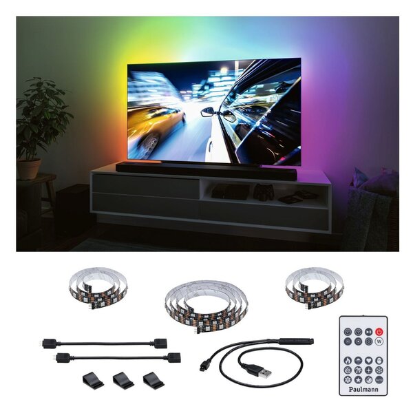 P 78880 EntertainLED USB LED Strip osvětlení TV 55 palců 2m 3,5W 60LEDs/m RGB+ - PAULMANN
