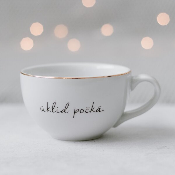 Porcelánový hrnek Úklid počká 300 ml