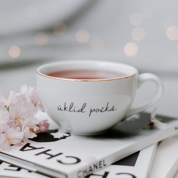 Porcelánový hrnek Úklid počká 300 ml