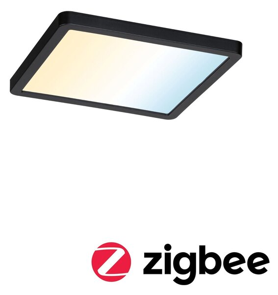 P 79966 VariFit LED vestavné svítidlo Smart Home Zigbee Areo IP44 hranaté 175x175mm měnitelná bílá černá stmívatelné - PAULMANN