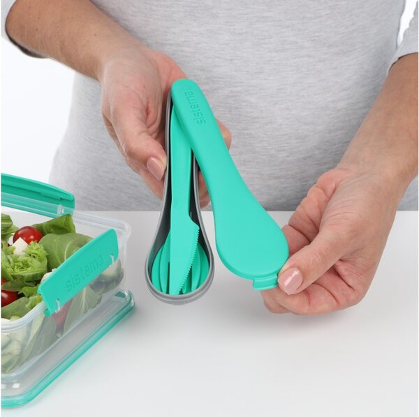 Sistema Příbor To Go Cutlery Set, zelená