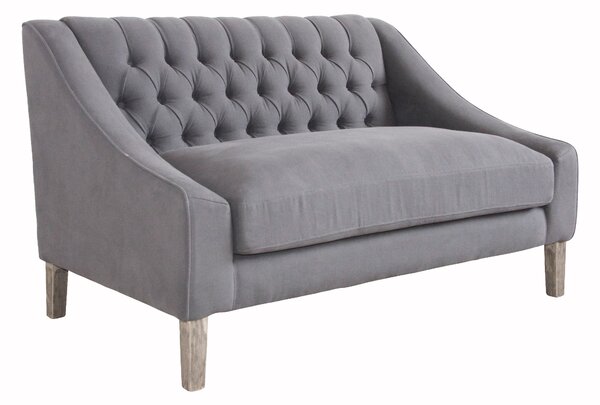 Čalouněná sofa Bradford DT20 Barva nohou: Brossé Nature, Sametové čalounění: Blue, Přírodní látka: Žadná