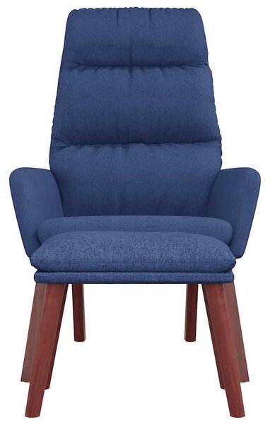 Relaxační křeslo se stoličkou modré textil 3097567