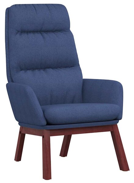 Relaxační křeslo se stoličkou modré textil 3097567