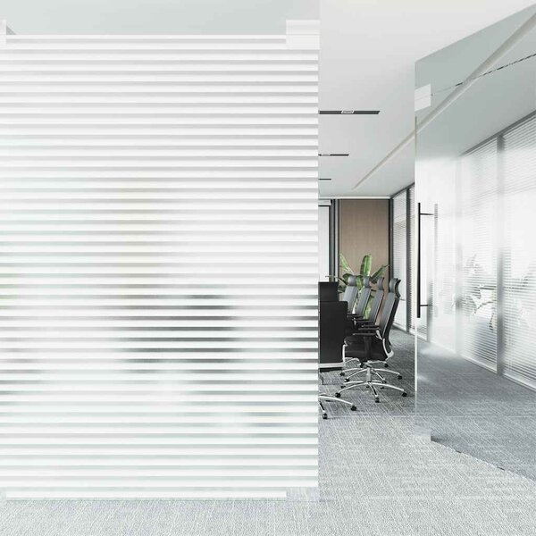 Okenní fólie matná pruhovaný vzor 60 x 500 cm PVC 155845