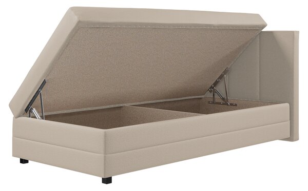 KONDELA Boxspringová postel, jednolůžko, béžová, 110x200, univerzální, ALEXA