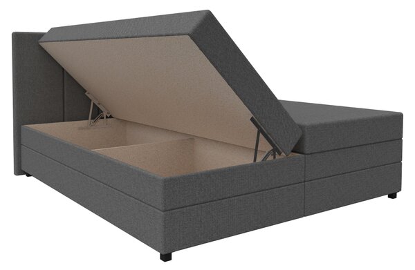 KONDELA Boxspringová postel, šedá, 180x200, ALEXA