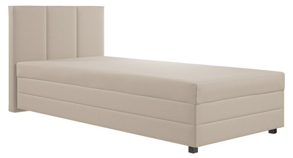 KONDELA Boxspringová postel, jednolůžko, béžová, 110x200, univerzální, ALEXA