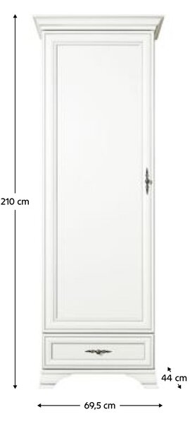 KONDELA Regál, alpská bílá, KENTAK REG1D1S