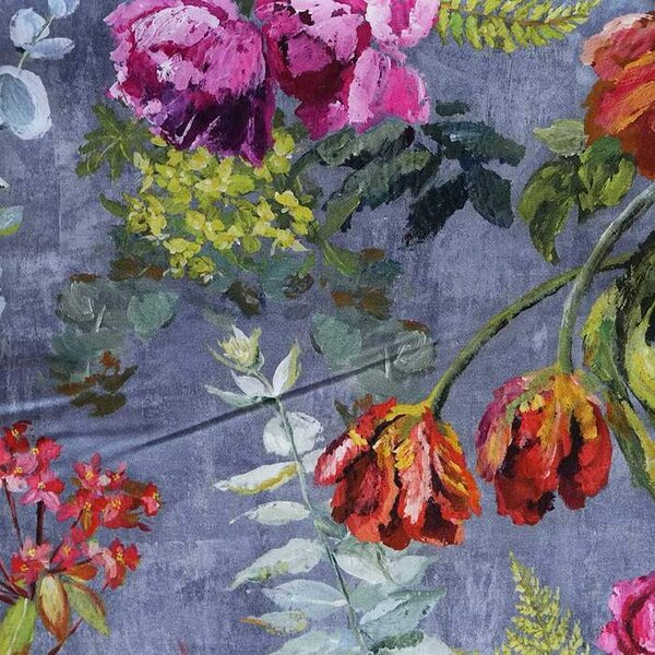 Anglická dekorační látka od Designers Guild Tulipani Graphite