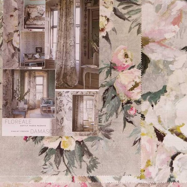 Anglická dekorační látka od Designers Guild Floreale Zinc