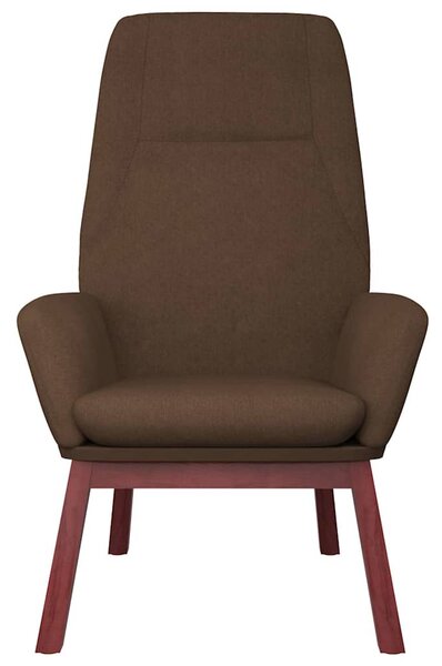 Relaxační křeslo hnědé textil 341386