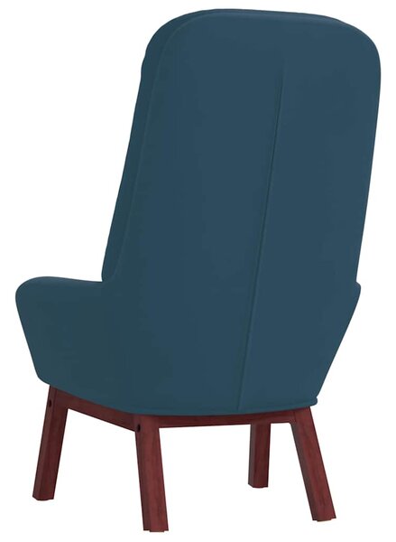Relaxační křeslo modré samet 341228