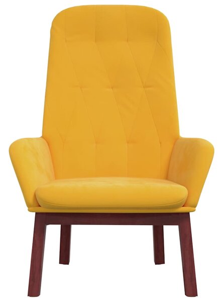 Relaxační křeslo hořčicově žluté samet 341225