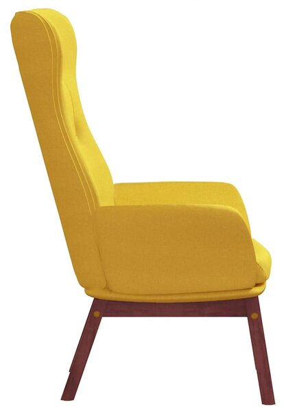 Relaxační křeslo hořčicově žluté textil 341275