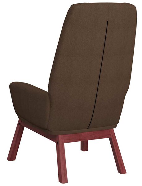 Relaxační křeslo hnědé textil 341386