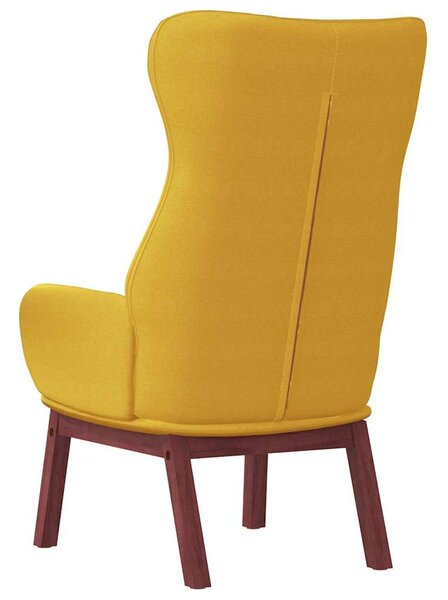 Relaxační křeslo hořčicově žluté textil 341275