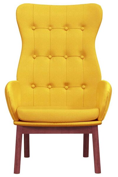 Relaxační křeslo hořčicově žluté textil 341275