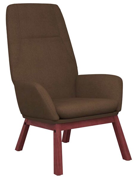Relaxační křeslo hnědé textil 341386