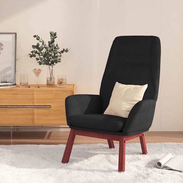 Relaxační židle černá textil 341389