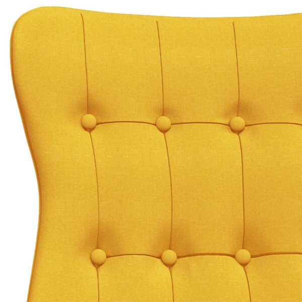 Relaxační křeslo hořčicově žluté textil 341275