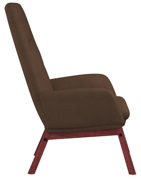 Relaxační křeslo hnědé textil 341386