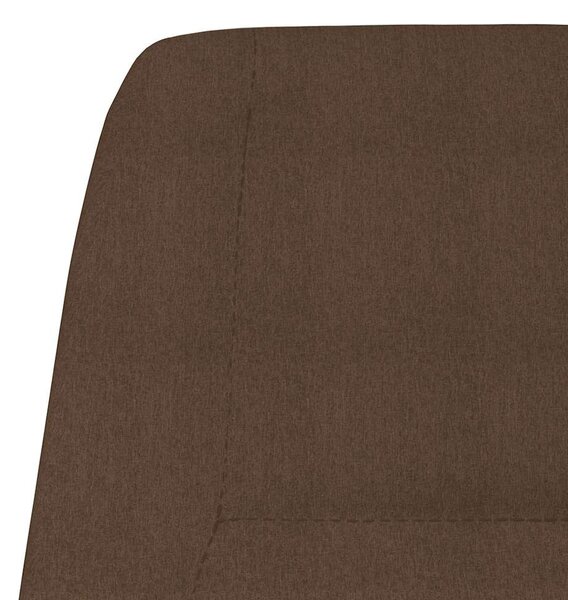 Relaxační křeslo hnědé textil 341386