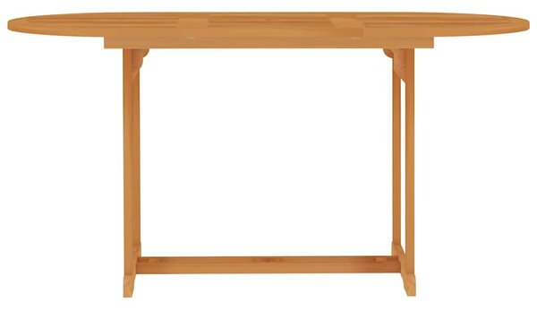 7dílný zahradní jídelní set s šedými poduškami masivní teak 3059530