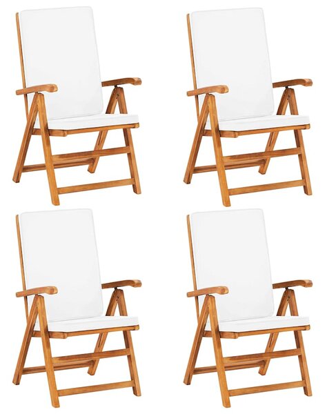5dílný zahradní jídelní set s poduškami masivní teakové dřevo 3059531