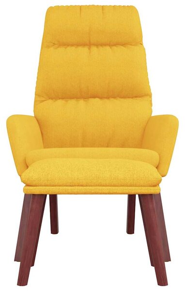 Relaxační křeslo se stoličkou hořčicově žluté textil 3097570