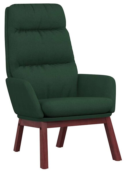 Relaxační křeslo tmavě zelené textil 341164