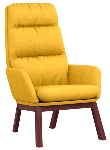 Relaxační křeslo hořčicově žluté textil 341166