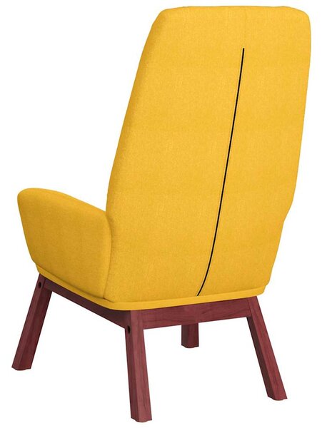 Relaxační křeslo s podnožkou hořčicově žluté textil 3097878