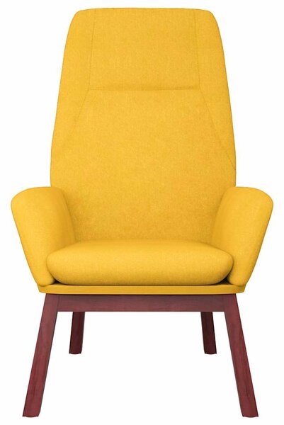 Relaxační křeslo s podnožkou hořčicově žluté textil 3097878
