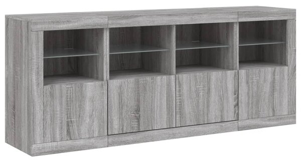Příborník s LED osvětlením šedý sonoma 163 x 37 x 67 cm 3209077