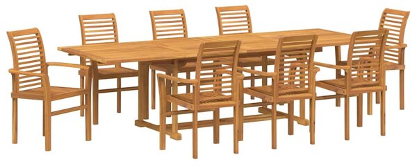 Zahradní jídelní souprava 9 ks 280 x 100 x 75 cm 3383944