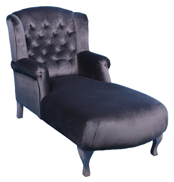 Solenzara Čalouněné křeslo Maya Chaise Longue Wing - NC-7161 Látkové čelounění: TC-186, Povrchová úprava nohou: Whitewash M Beech P132A
