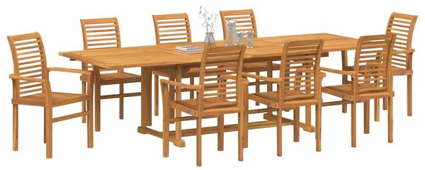 Zahradní jídelní souprava 9 ks 280 x 100 x 75 cm 3383944